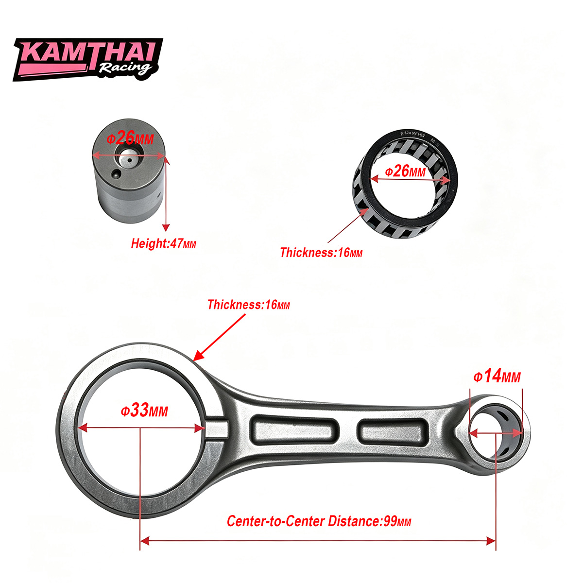 Kit de bielle usiné CNC KAMTHA - Motorcycle Crankshaft avis et prix